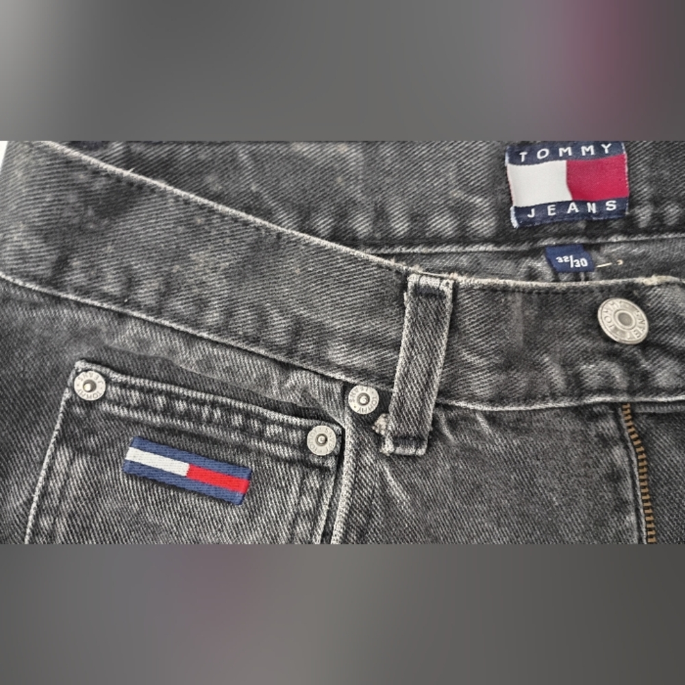 Tommy Hilfiger Vintage 90s Black Jeans 32 - Picture 2 of 6